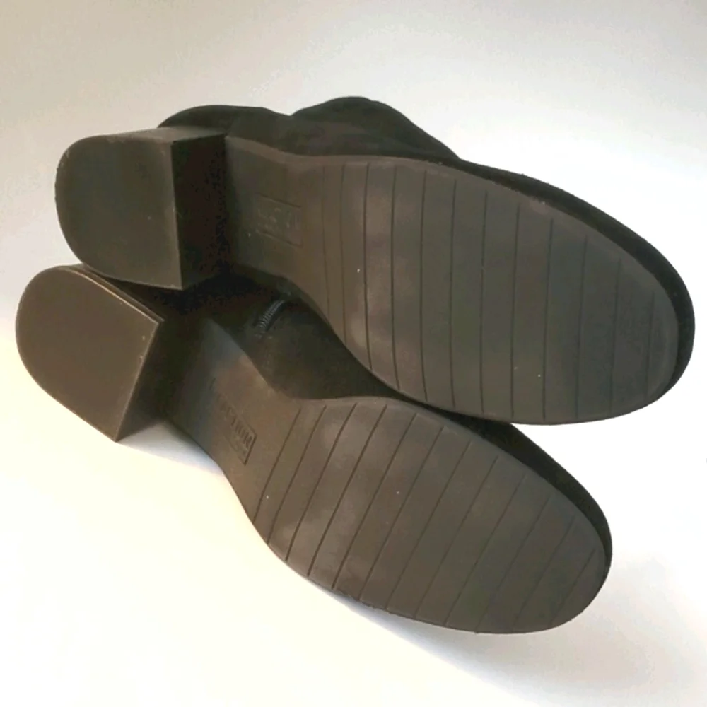 Kenneth Cole Reaction Road Stop Black Suede Leather Ankle Boots 10